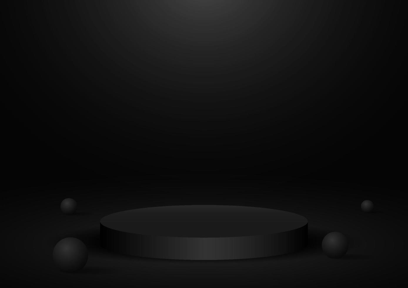 podium mörk cirkel piedestal scen för produkt display vektor