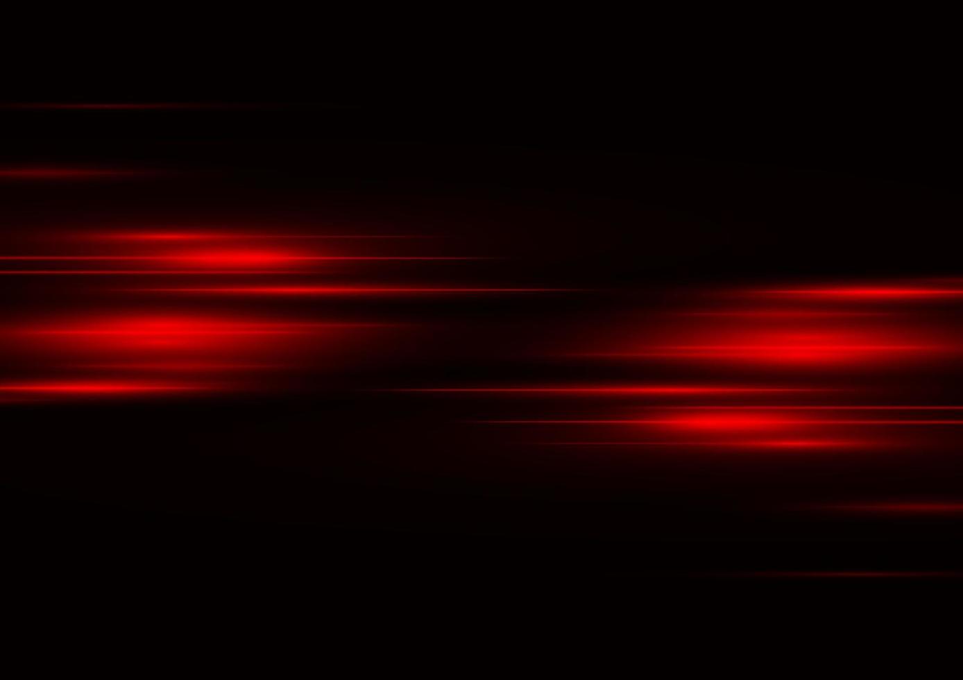 abstrakter Neonlichteffekt der roten Geschwindigkeit auf schwarzer Hintergrundvektorillustration. vektor
