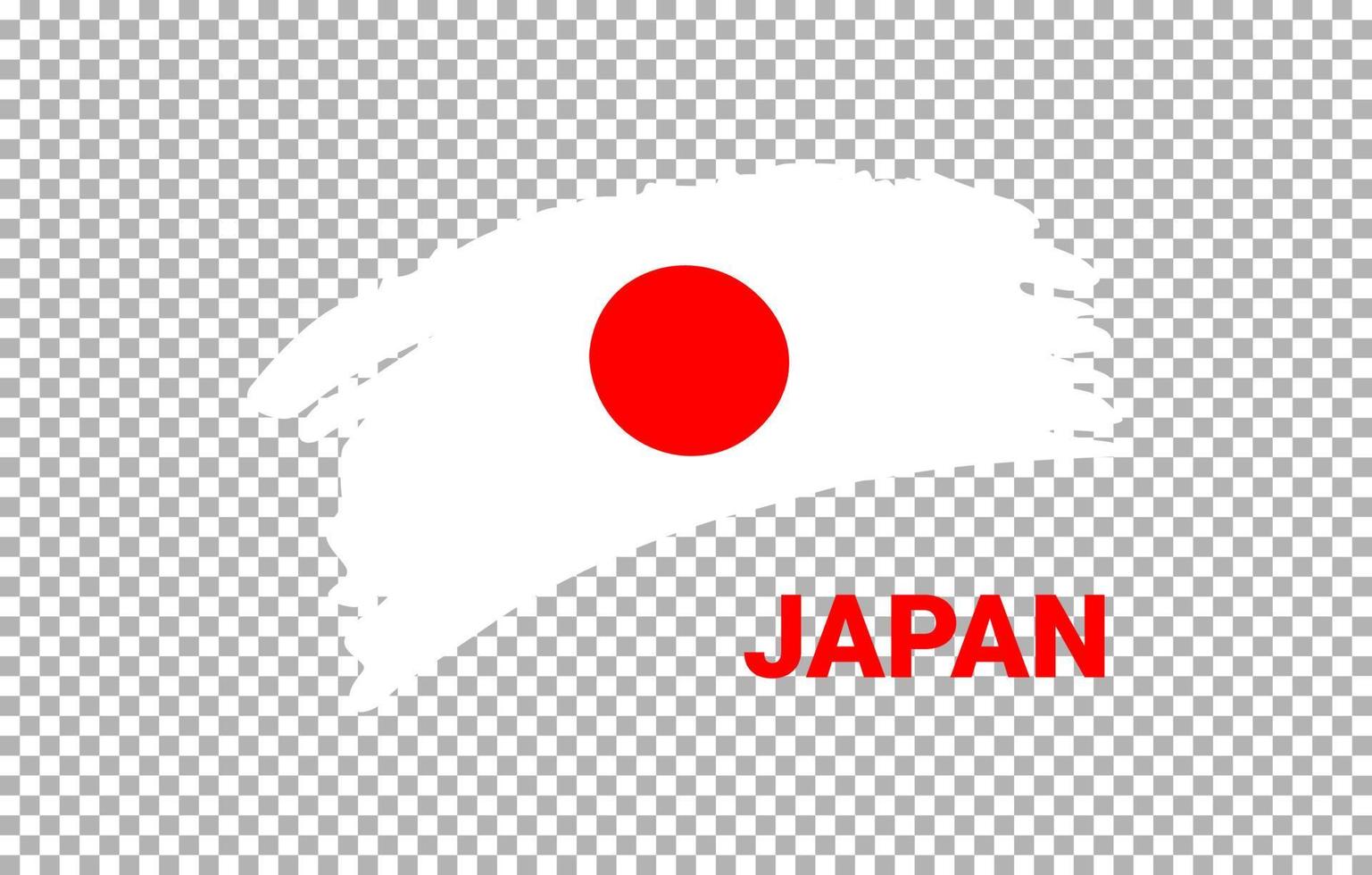 Japans flagga med transparent bakgrund vektor