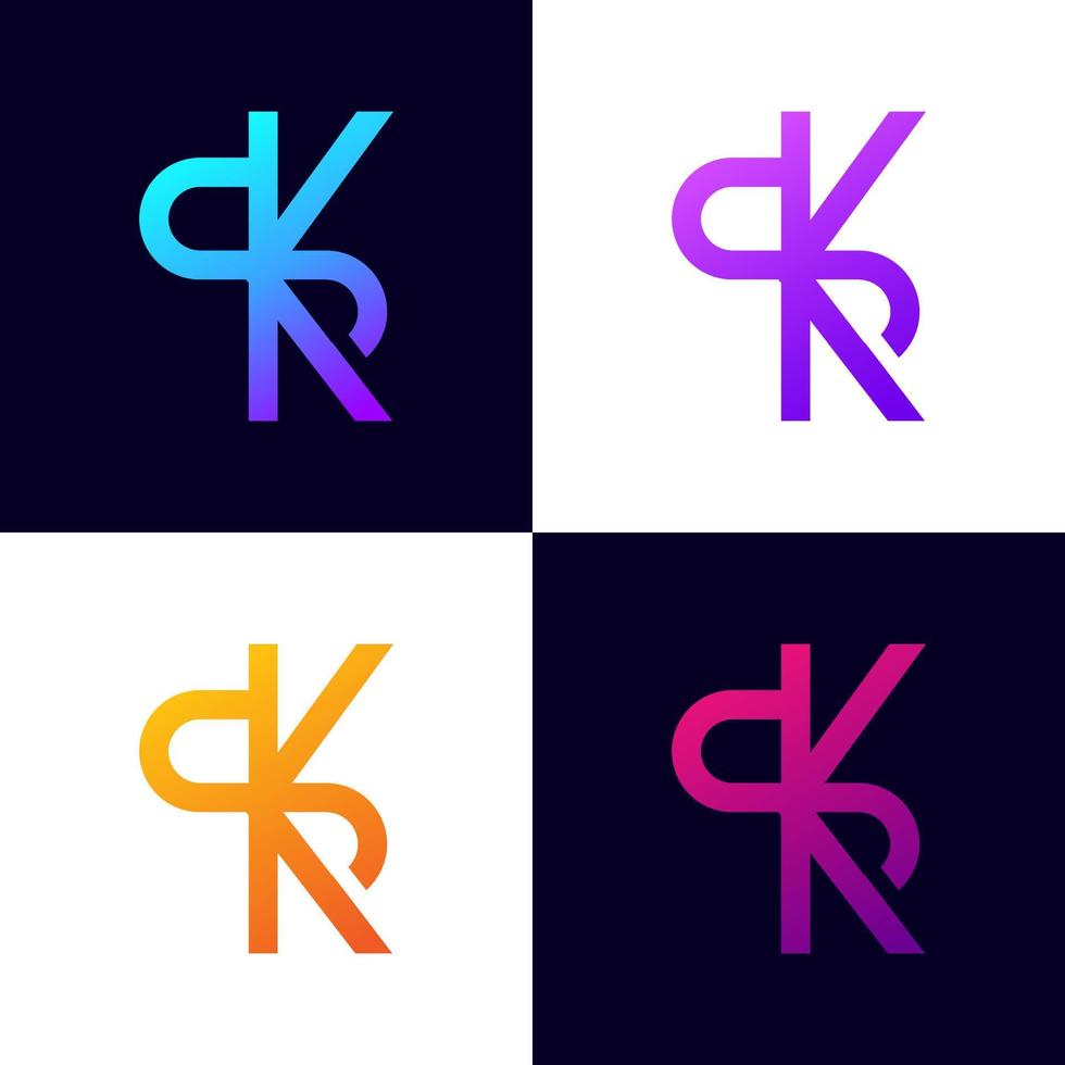 Logo ks Briefdesign sauberer, moderner und eleganter Stil, Alphabet ks Identitätssymbolvorlage. vektor