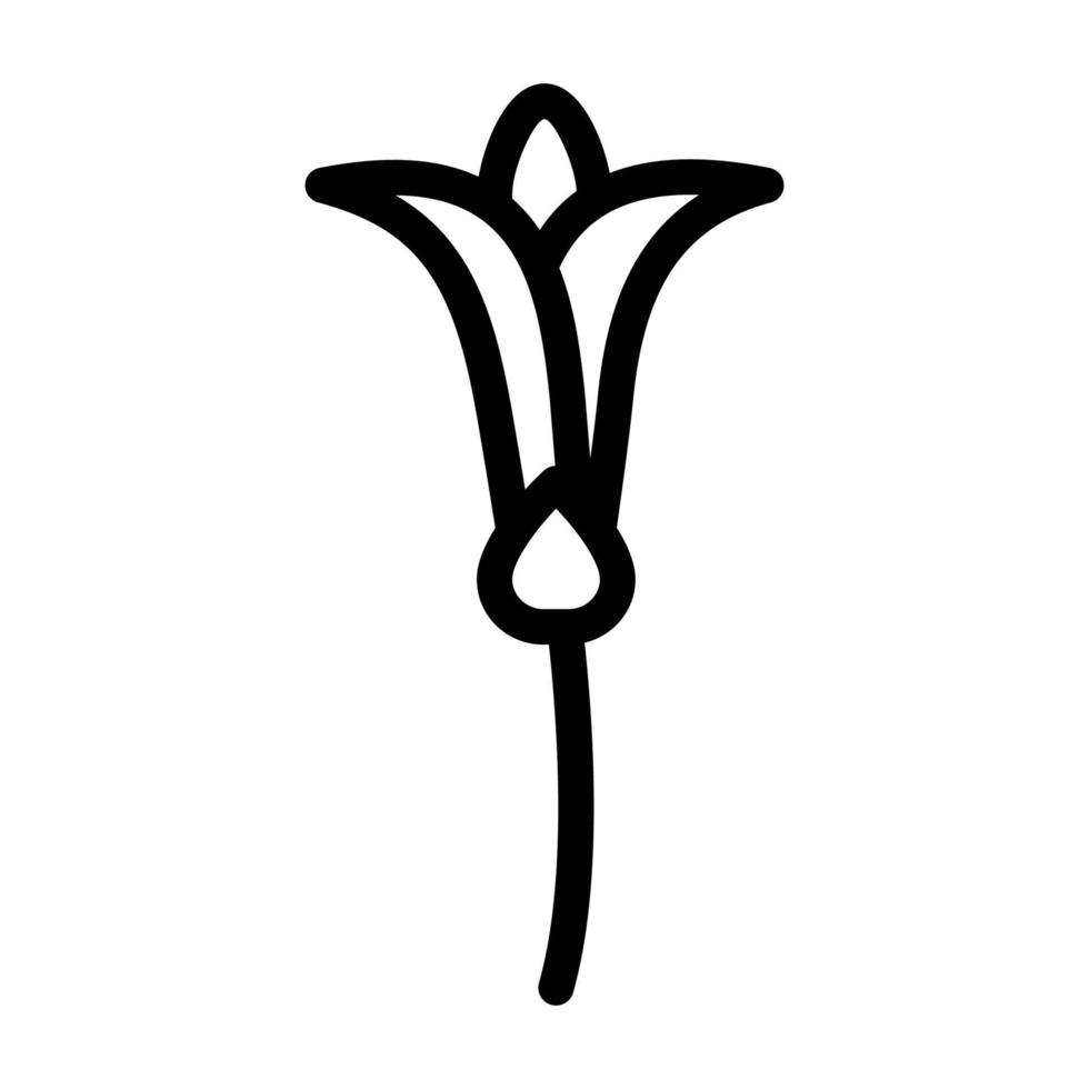 tuberos natur blomma linje ikon vektorillustration vektor