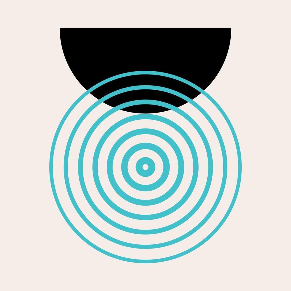 abstrakte Silhouette minimalistische Grafik Boho Kontur Dekor Symbol Element Symbol Poster Vorlage vektor