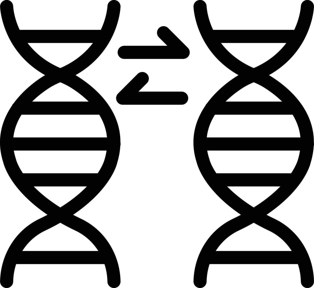 dna-übertragungsvektorillustration auf einem hintergrund. hochwertige symbole. vektorsymbole für konzept und grafikdesign. vektor