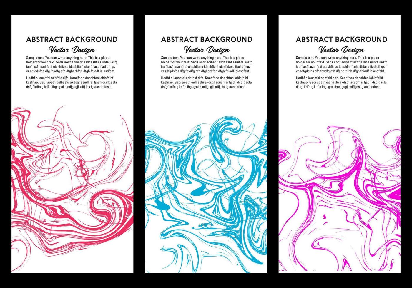 Cover-Kollektion mit farbigen abstrakten Farbtexturen. für Briefumschlagdesigns, Flyer, Einladungen, Banner und andere vektor