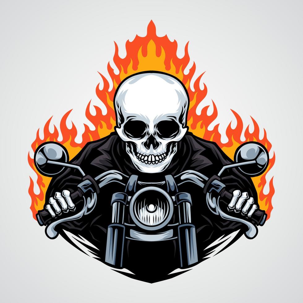 skull biker emblem vektor