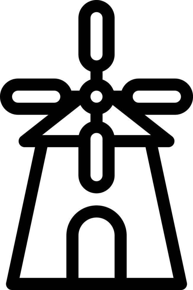 windmühlenvektorillustration auf einem hintergrund. hochwertige symbole. vektorikonen für konzept und grafikdesign. vektor