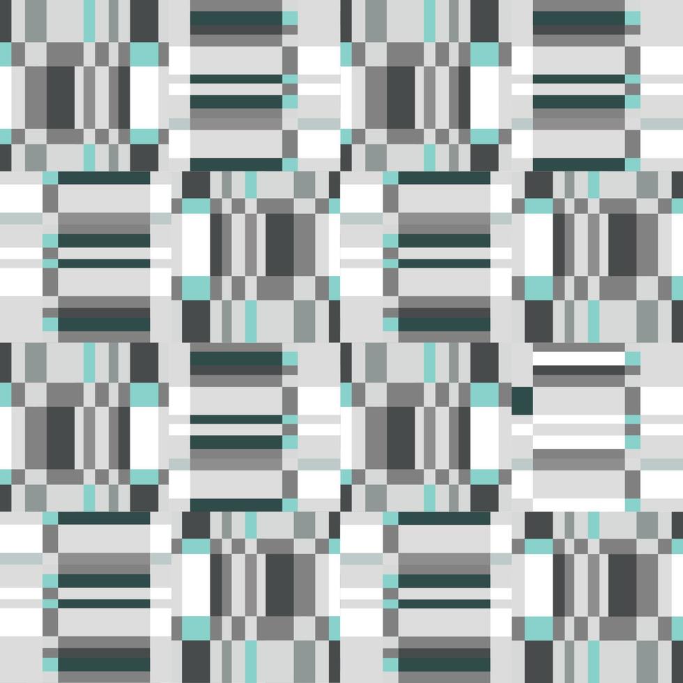 konstnärlig pix matrix kakel textil. abstrakt geometriska sömlösa mönster. fyrkantig rand prydnad vektor