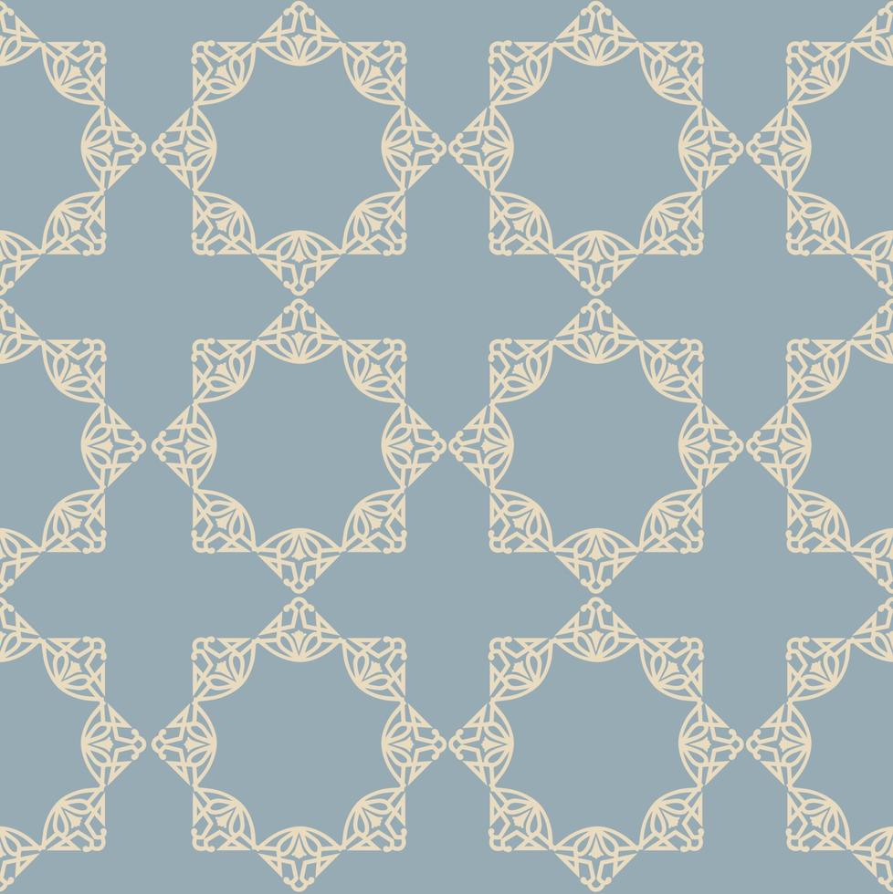abstraktes nahtloses Muster. Mosaik Blumen Diagonale Fliese ornamentalen Hintergrund. muslimische Linienverzierung im arabischen Orientstil vektor