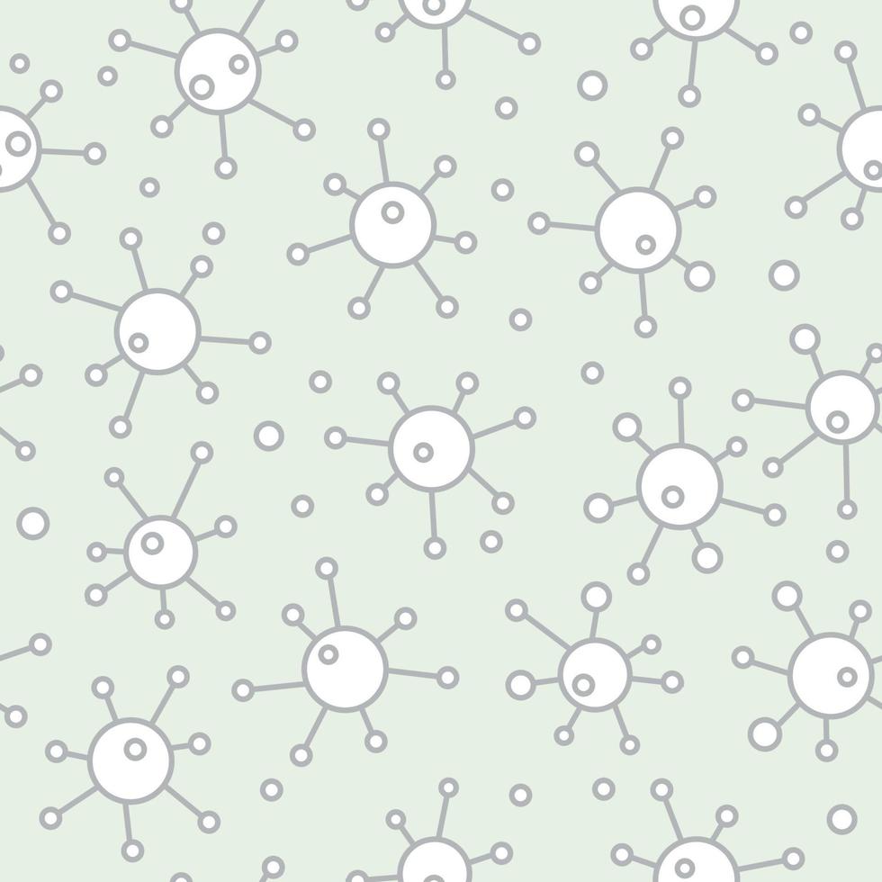 nahtloses muster der virusepidemie. Hintergrund mit Illustration des neuartigen Coronavirus 2019-ncov-Hintergrunds. dekoratives covid-19 medizinisches design. abstrakte bakterienfliesentextur. vektor