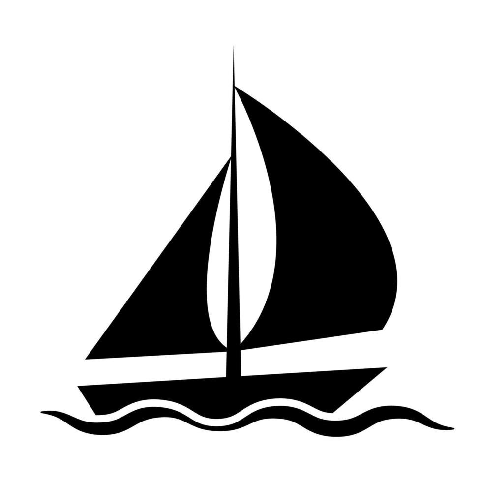 illustration vektorgrafik av yacht-ikonen vektor
