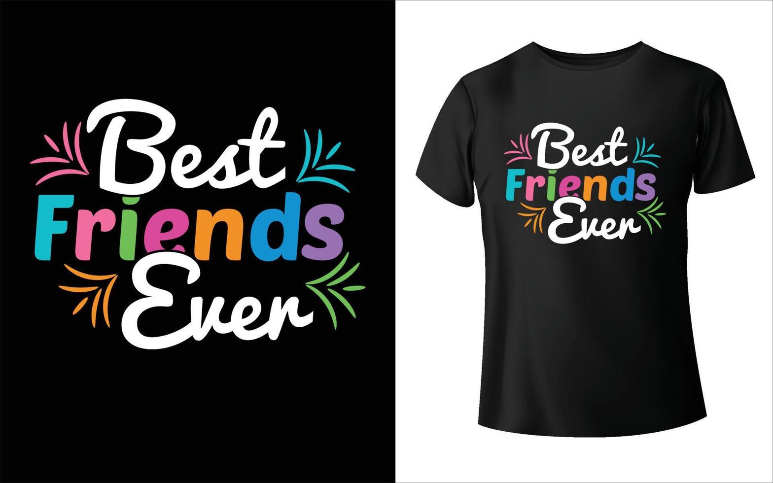 glad vänskapsdag t-shirt design vektor