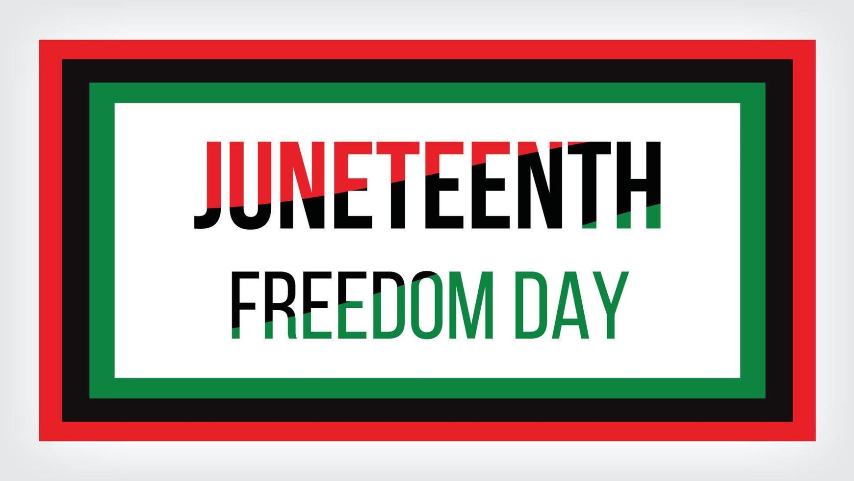 juneteenth freedom day 19 juni, emancipation day firad affisch, gratulationskort, banner och bakgrund juneteenth concept vector