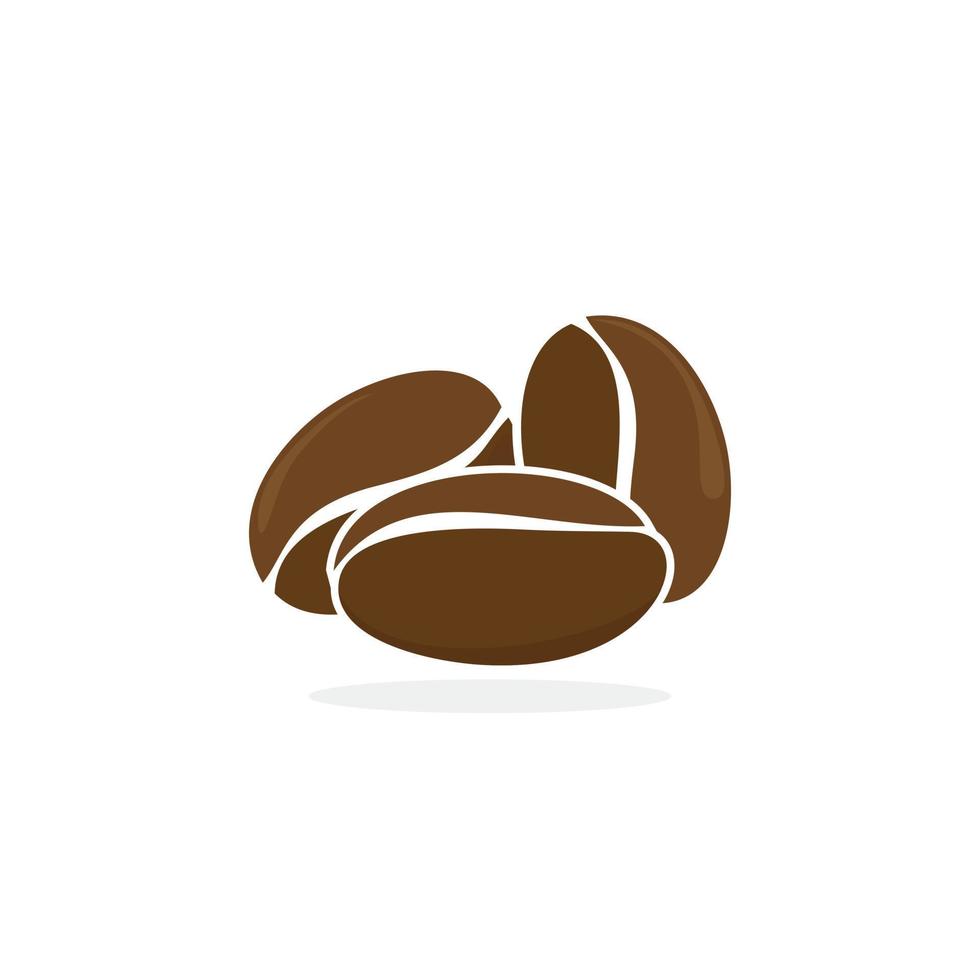 kaffebönor ikoner. kaffeböna ikon vektor design illustration. kaffeböna ikonen enkelt tecken. logotyp för kaffebönor.