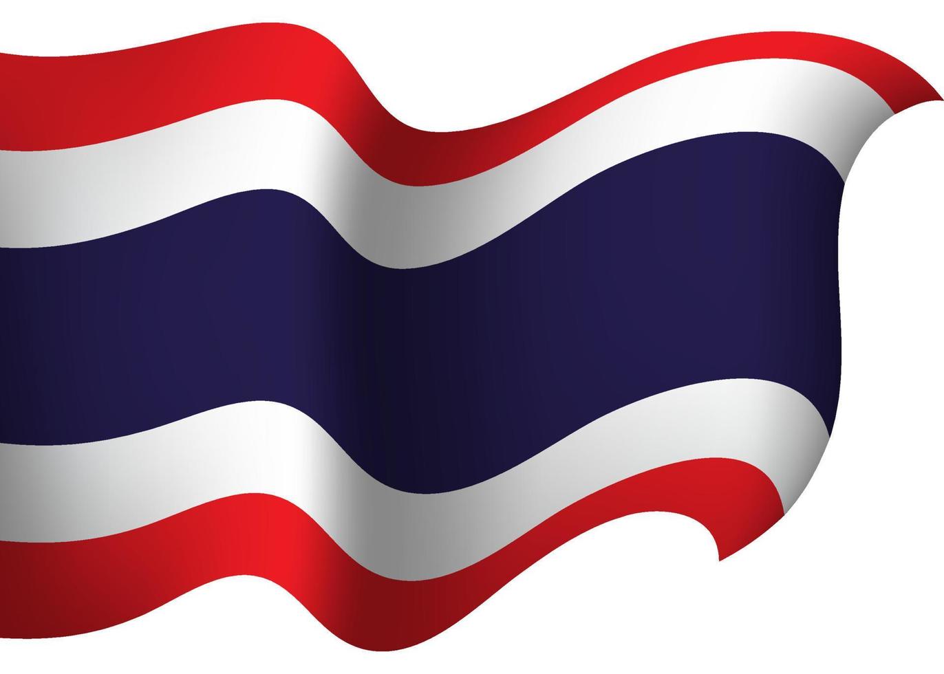 thailand viftande flagga. vektor illustration
