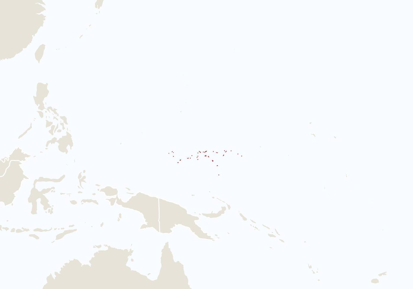 Ozeanien mit hervorgehobener Karte von Mikronesien. vektor