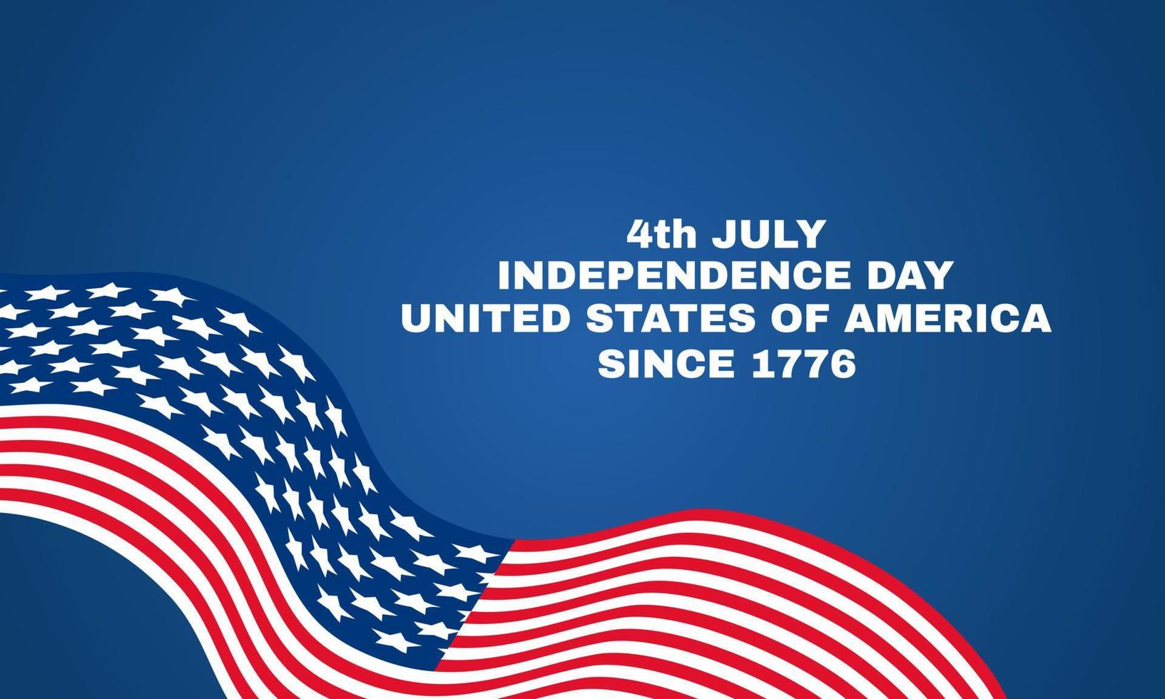 unika 4 juli glad självständighetsdagen banner isolerad på vektor