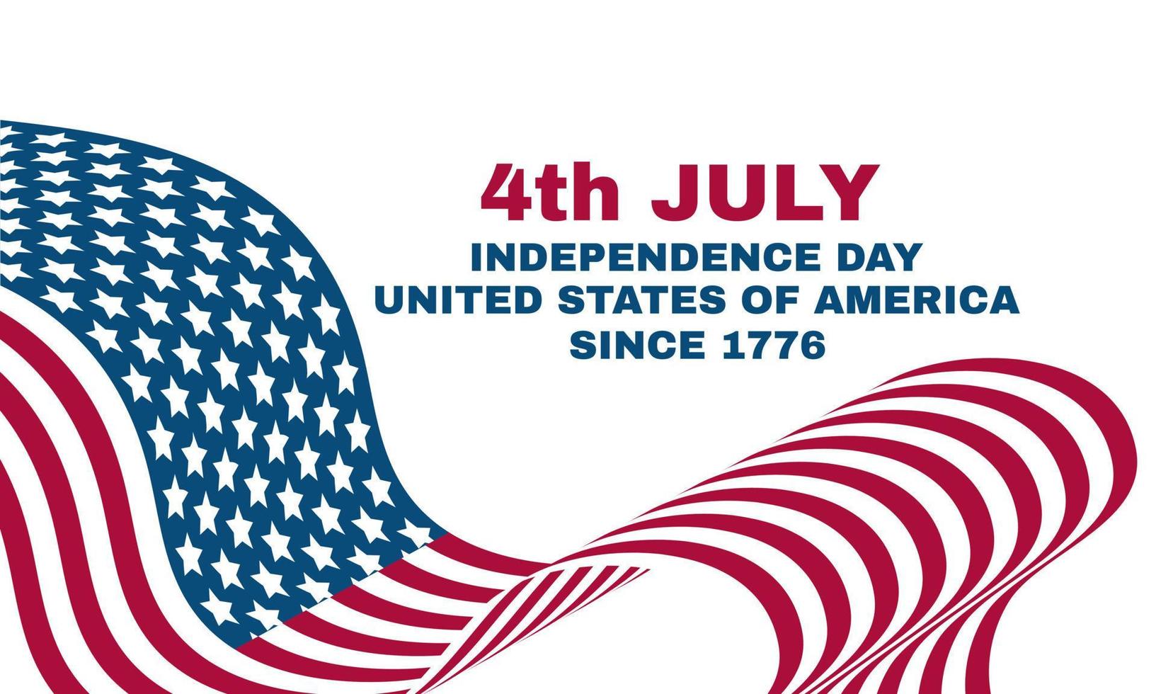 Stock Vektorgrafik 4. Juli Flagge Amerika Happy Independence Day Banner isoliert auf Vektor