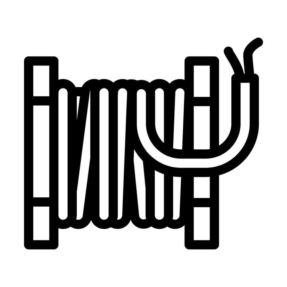 Spulenkabellinie Symbol Vektor Illustration