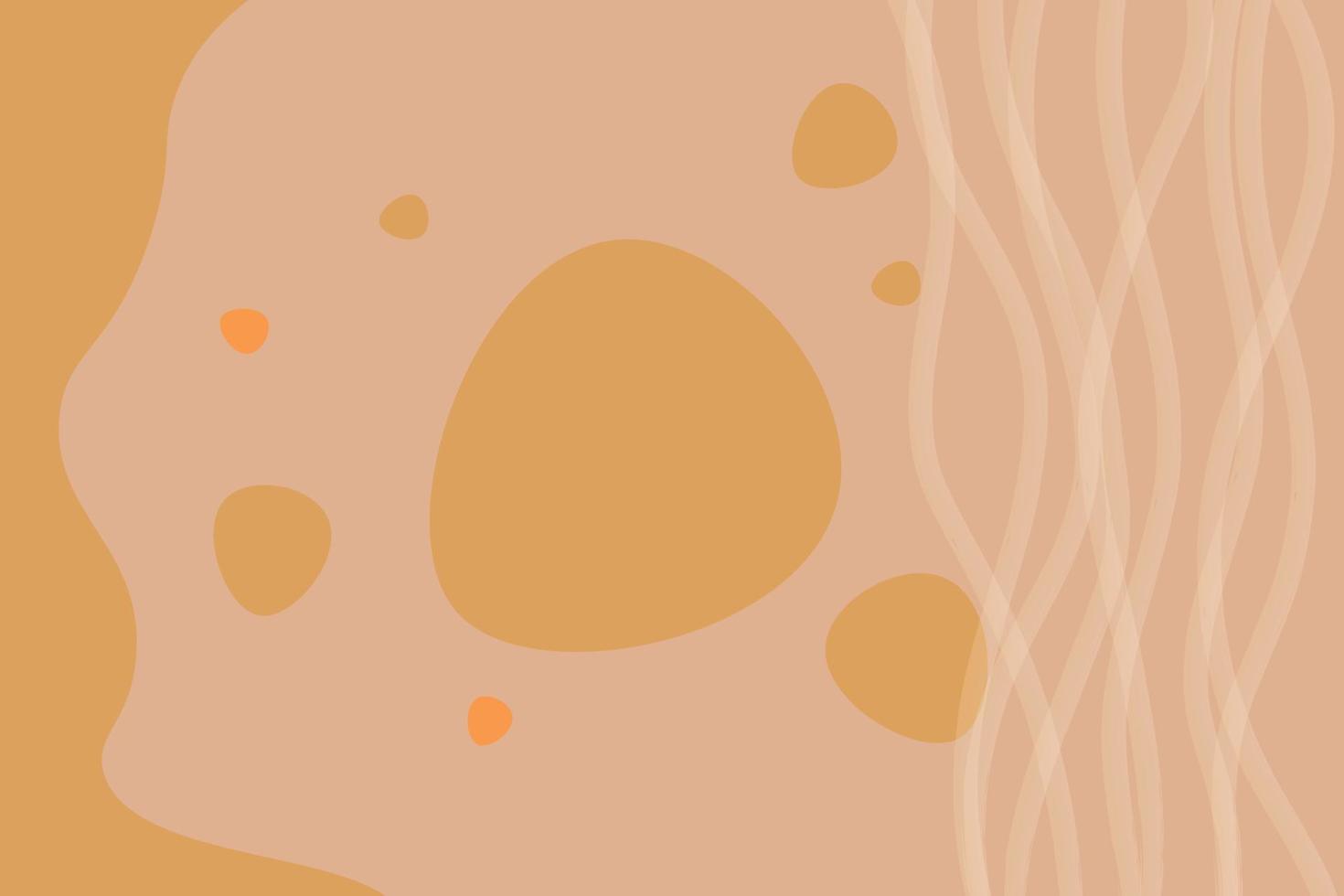 vektorillustration mit boho-stil. abstrakte Mode stilvolle Vorlagen mit organischen abstrakten Formen und Linien. neutraler beige, Terrakotta-Hintergrund im Boho-Stil. vektor