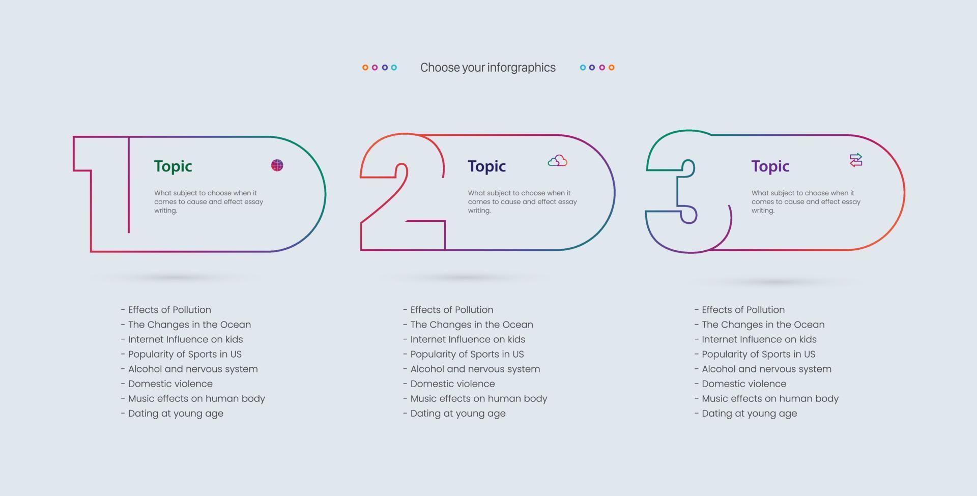 Infografik fünf Layout-Vektor-Illustration vektor