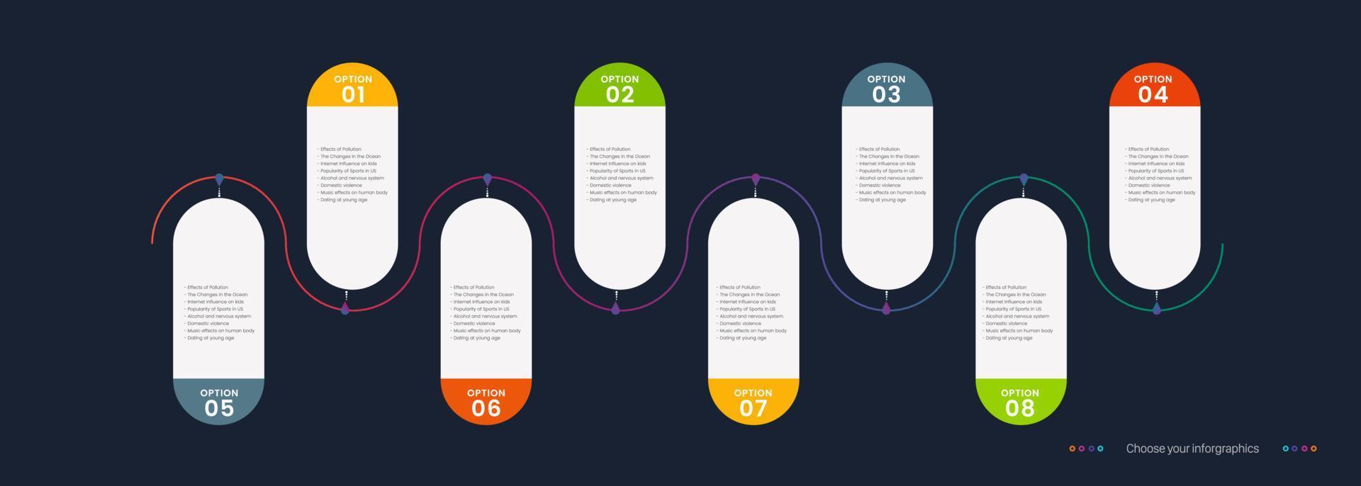 infographic fem layout vektorillustration vektor