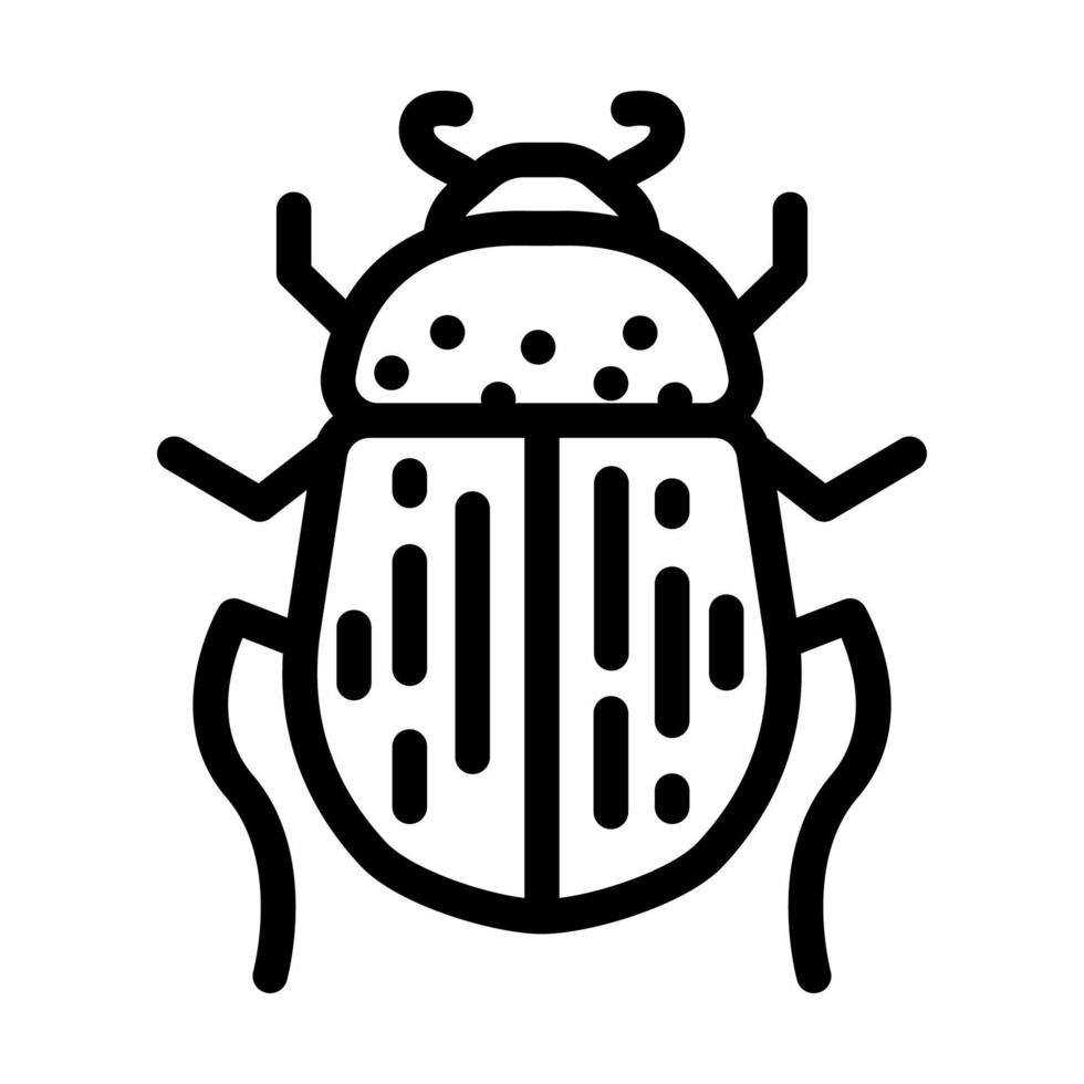 Käfer Bug Ägypten Symbol Leitung Vektor Illustration