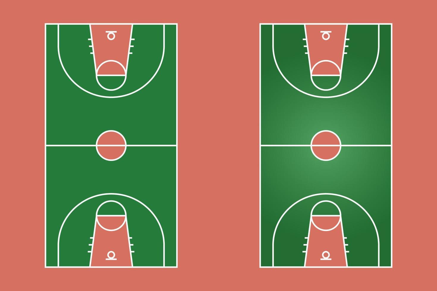 basketplan platt design, sportfält grafisk illustration, vektor för basketplan och layout.