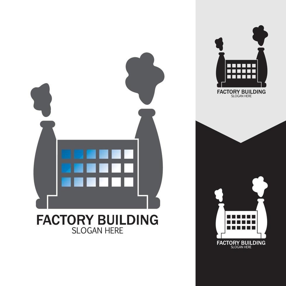 fabriksbyggnad ikoner vektor