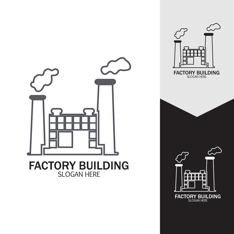 Symbolvektor für Fabrikgebäude vektor