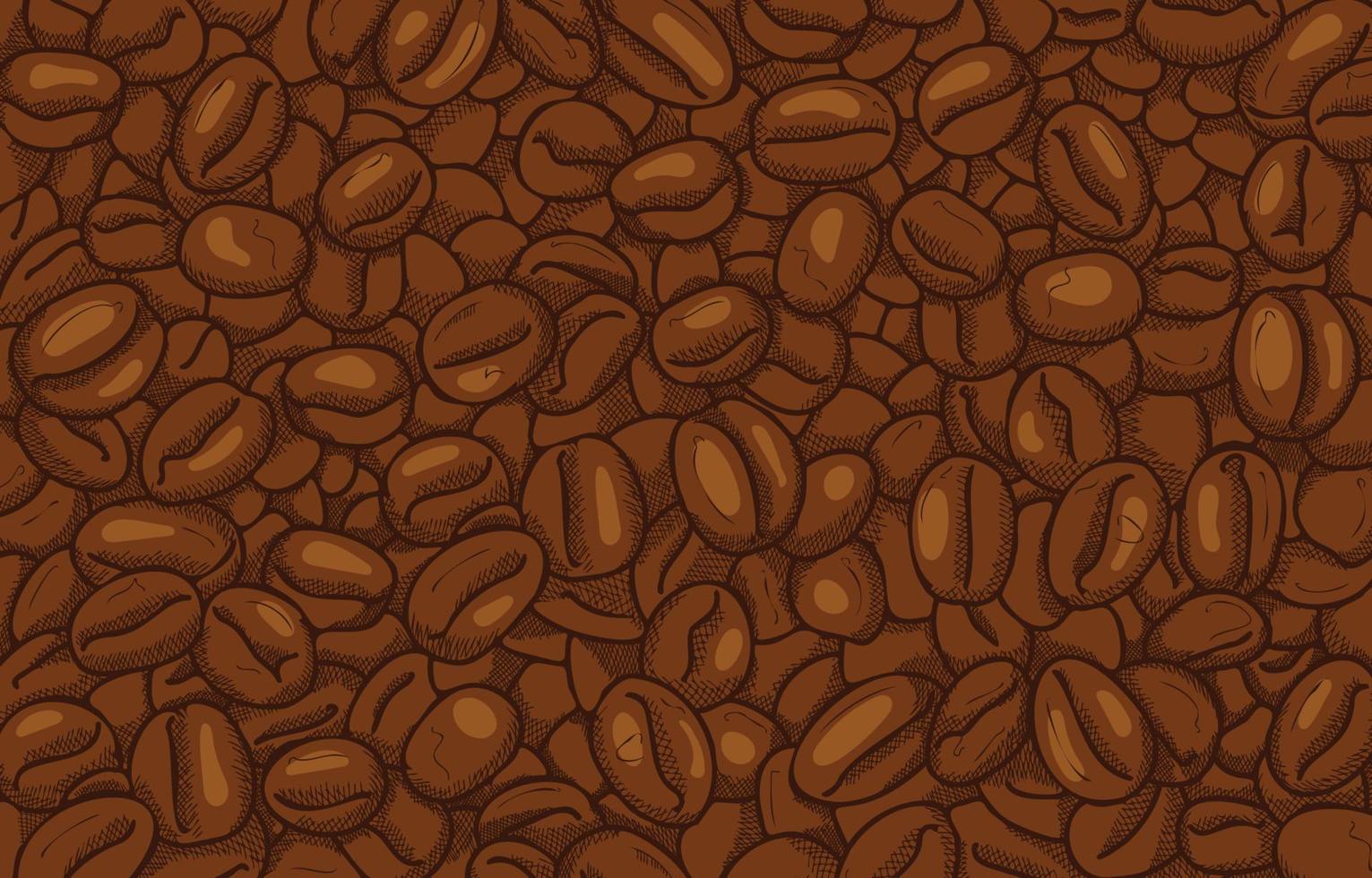 estetisk bakgrund bruna kaffebönor vektor