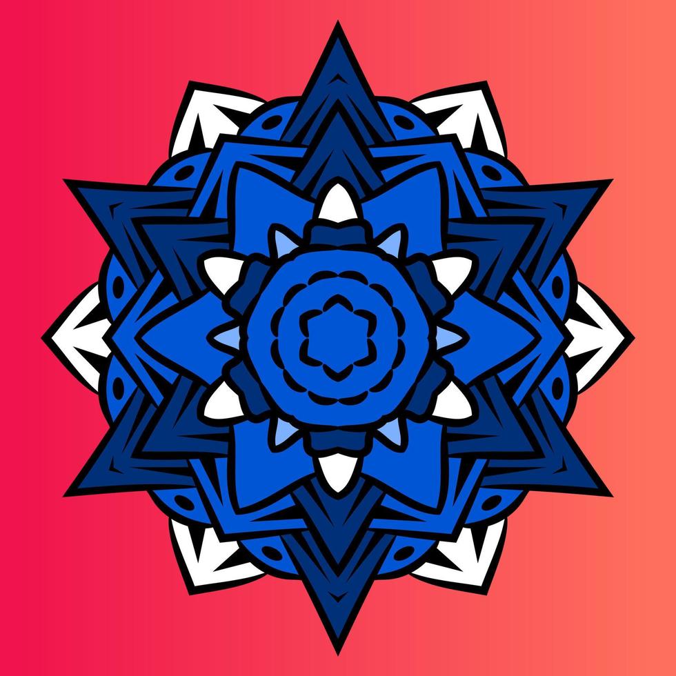 Mandala-Vektor-Illustration. Vektor handgezeichnetes kreisförmiges dekoratives Element. für Hintergrundobjekt, Flyerobjekt, Elementobjekt