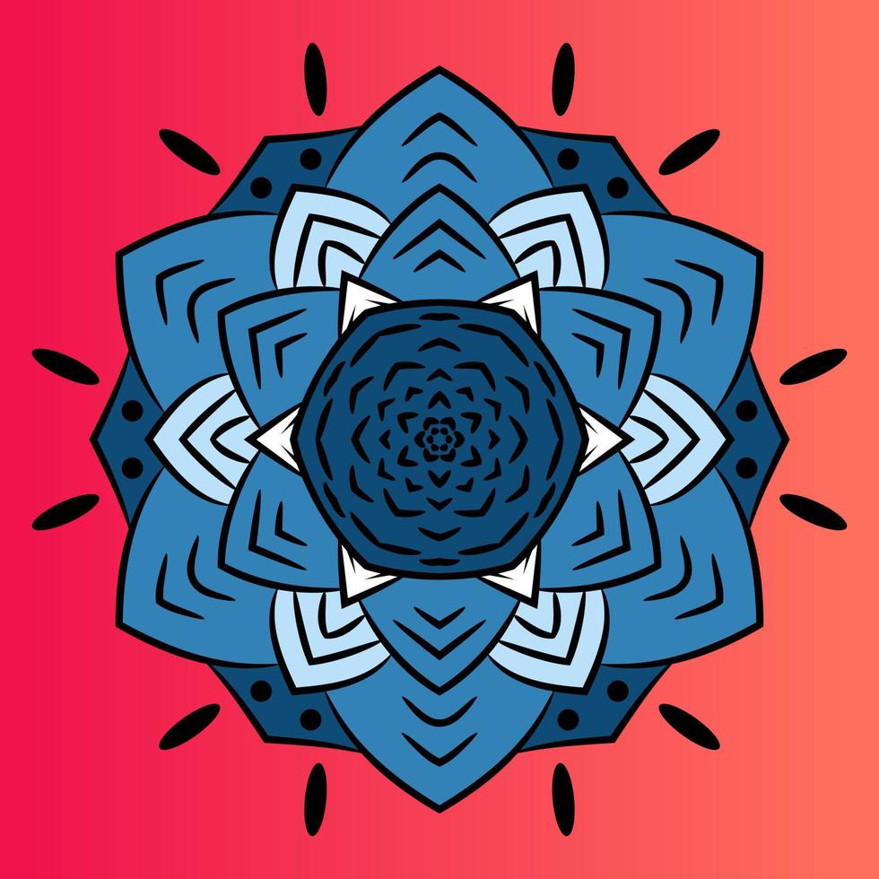 Mandala-Vektor-Illustration. Vektor handgezeichnetes kreisförmiges dekoratives Element. für Hintergrundobjekt, Flyerobjekt, Elementobjekt