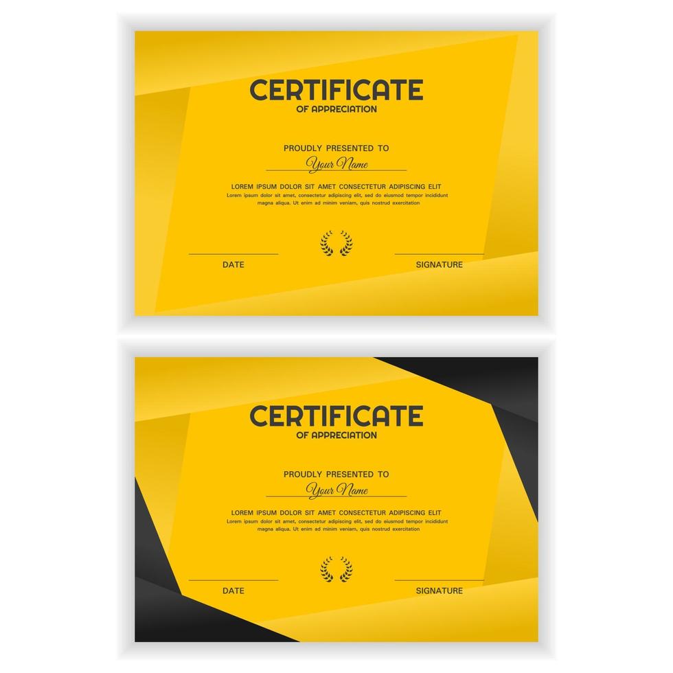 Bundle Creative Certificate of Appreciation Award Template vektor