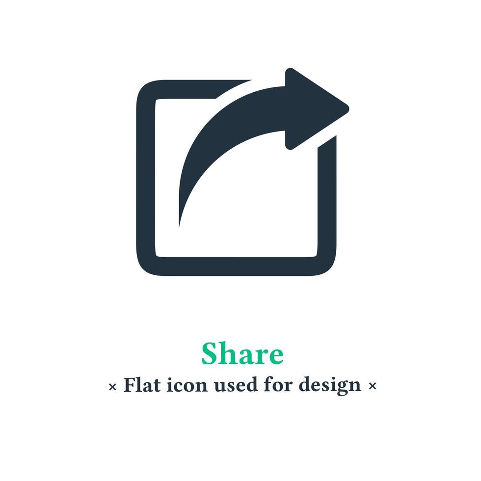 delningsikon i trendig platt stil isolerad på vit bakgrund. delningssymboler för webb- och mobilappar. vektor