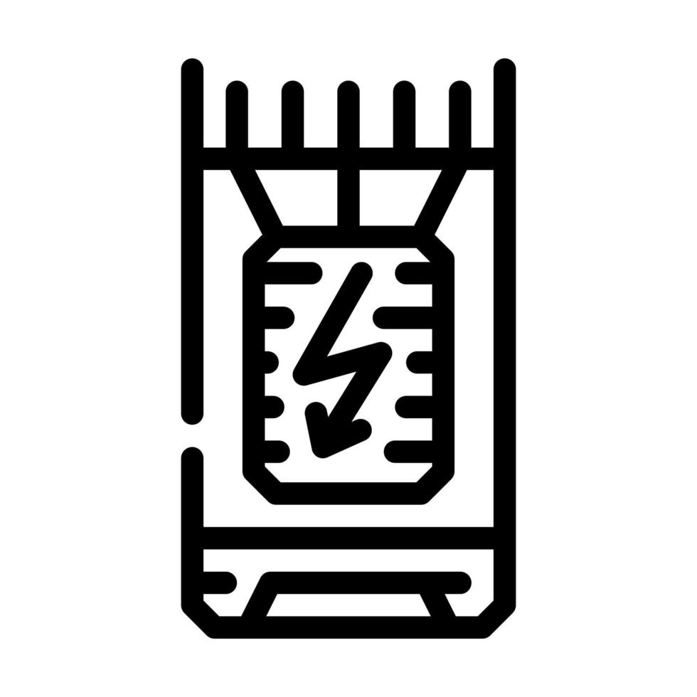 Kugel Elektroschocker Symbol Leitung Vektor Illustration