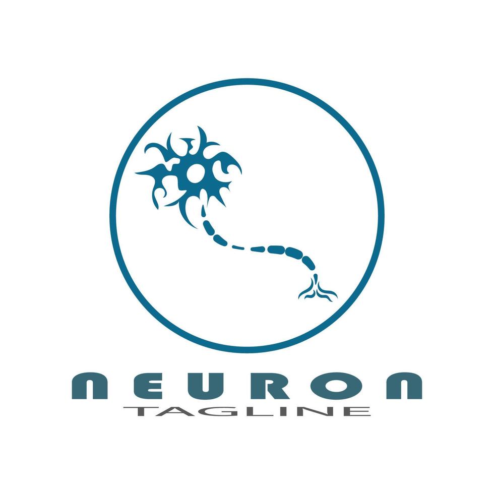 Neuron-Logo oder Nervenzellen-Logo-Design-Illustrationsvorlagen-Symbol mit Vektorkonzept vektor