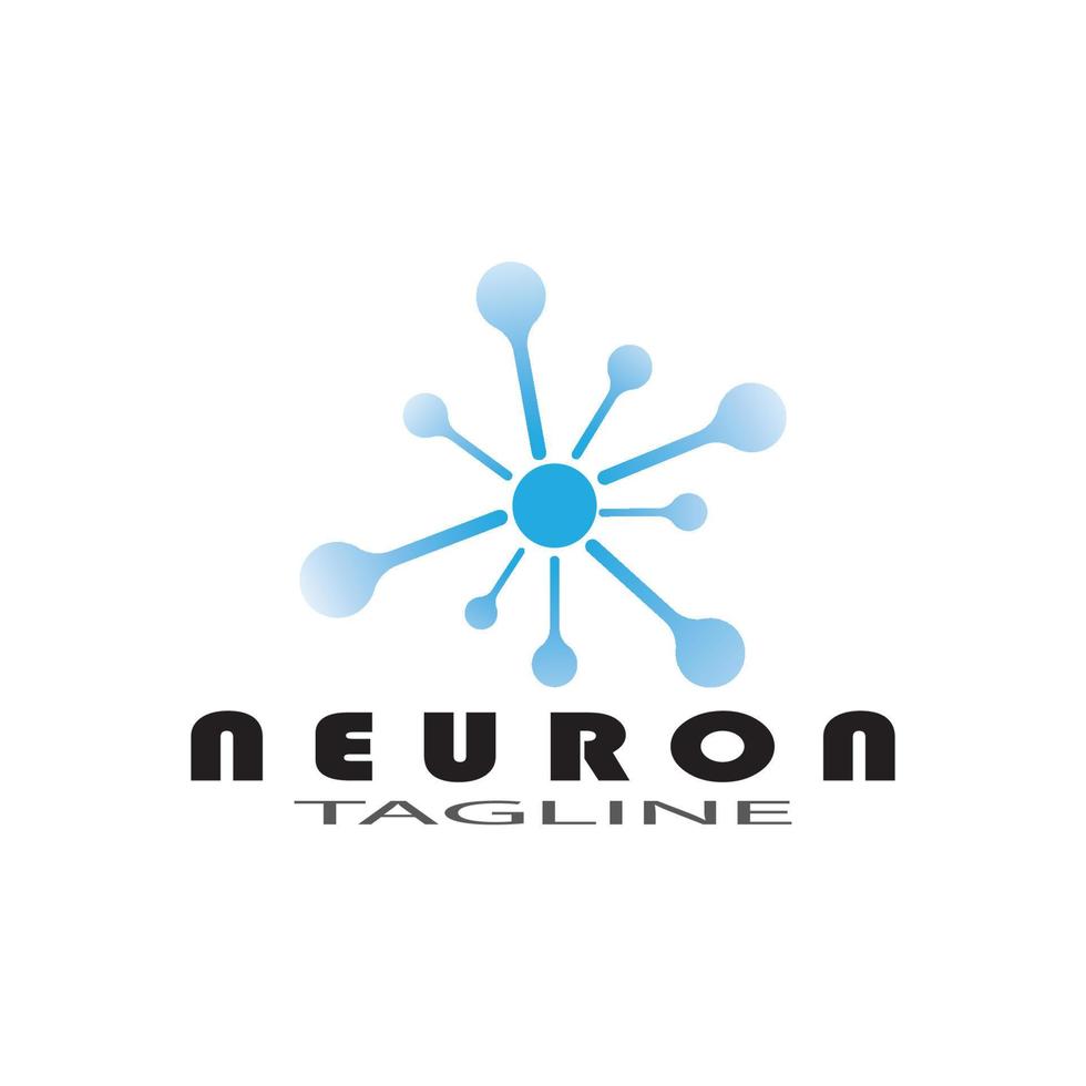 Neuron-Logo oder Nervenzellen-Logo-Design-Illustrationsvorlagen-Symbol mit Vektorkonzept vektor