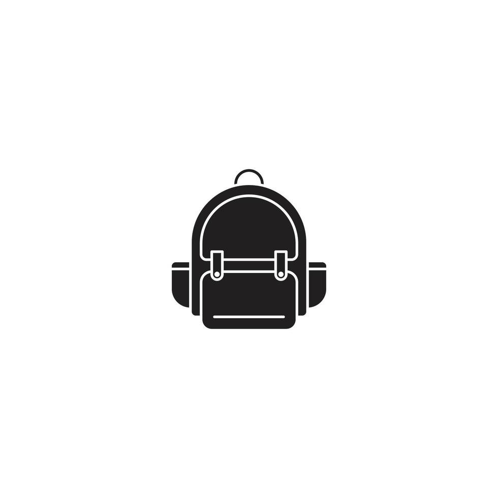 Rucksack-Glyphe-Symbol. Zeichen im Glyphenstil für mobiles Konzept und Webdesign. Rucksack-Glyphen-Vektorsymbol. Symbol, Logoabbildung. Vektorgrafik vektor