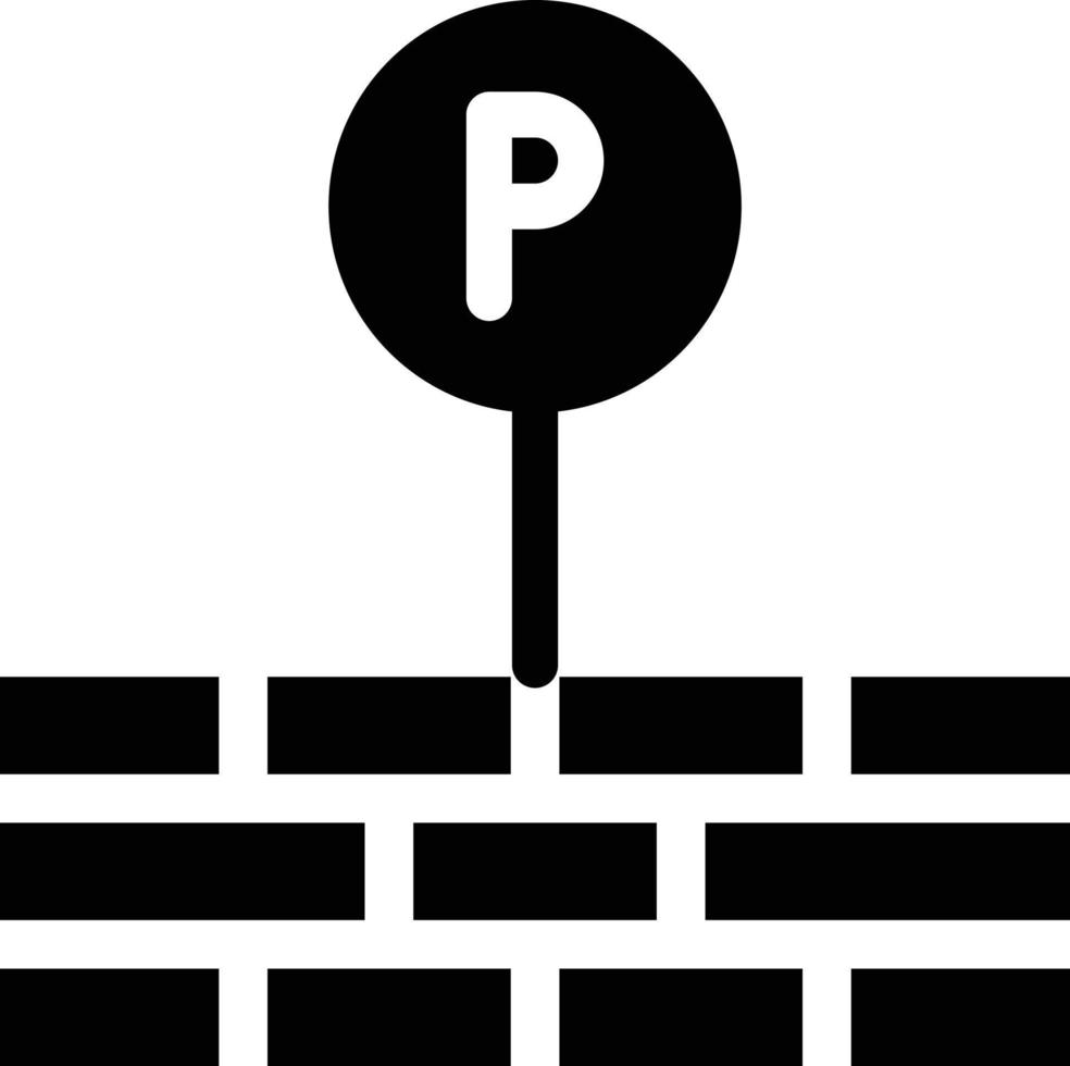 parkplatz-vektorillustration auf einem hintergrund. hochwertige symbole. vektorikonen für konzept und grafikdesign. vektor