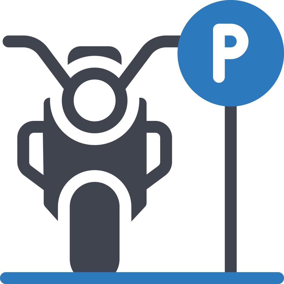 parkering motorcykel vektor illustration på en background.premium kvalitet symbols.vector ikoner för koncept och grafisk design.