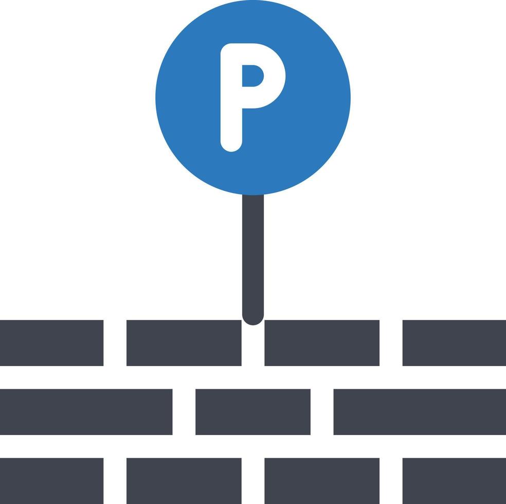 parkplatz-vektorillustration auf einem hintergrund. hochwertige symbole. vektorikonen für konzept und grafikdesign. vektor