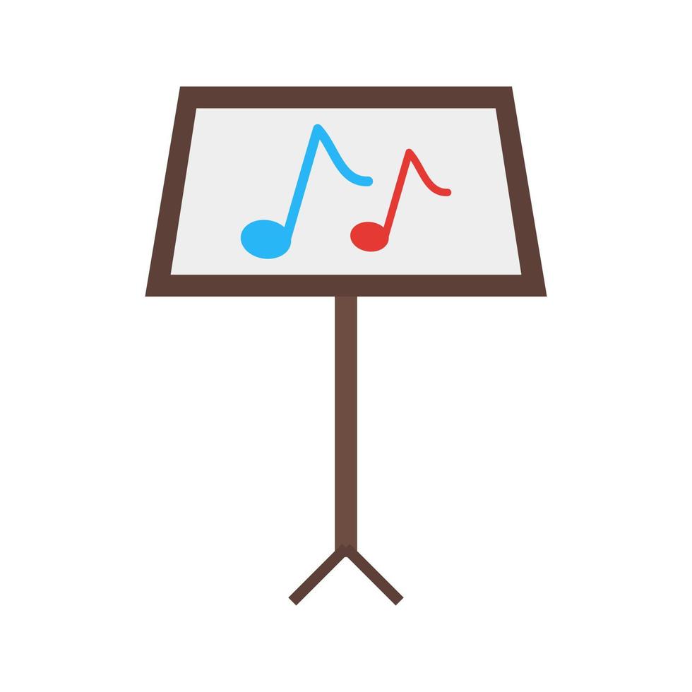 Symbol für die Linie des Musikständers vektor