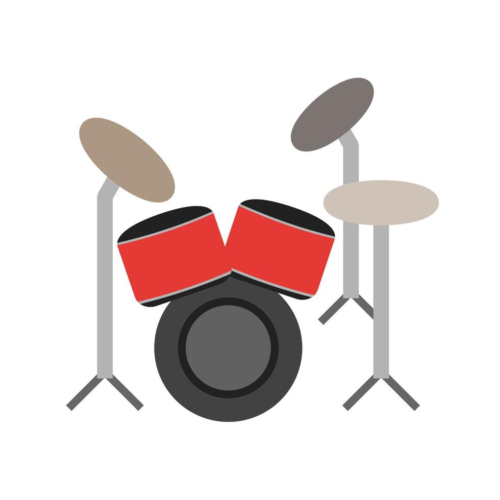 Drum-Set-Liniensymbol vektor