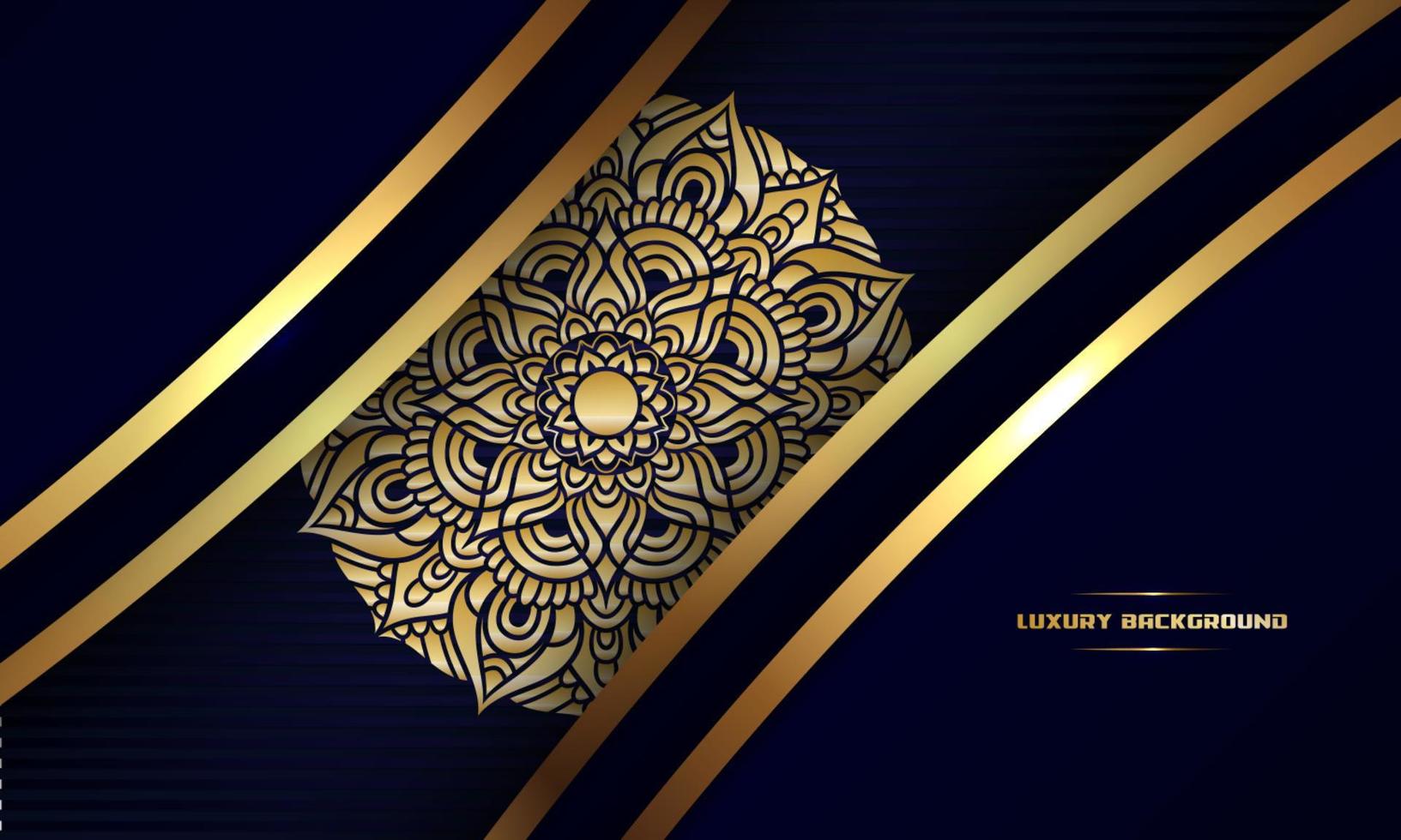 luxushintergrund, goldfarbenes mandala-ornamentliniendesign, isoliert auf dunkelblauem hintergrund, hochzeitskarte, einladung, islamisches ramadan-konzept, banner-cover-hintergrund usw., vektorillustration vektor