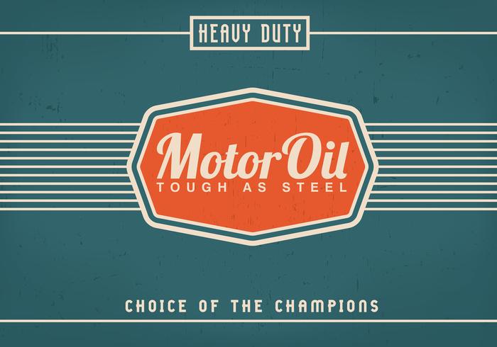 Vintage Motor Oil Bakgrund Vector