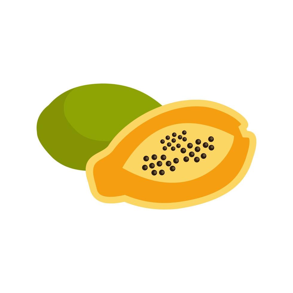 papaya linje ikon vektor