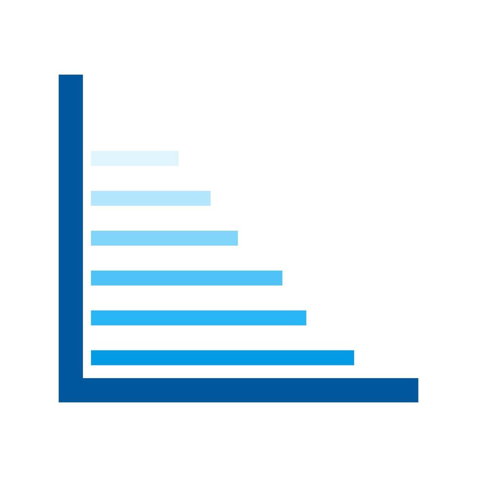 Symbol für horizontale Balkendiagrammlinie vektor