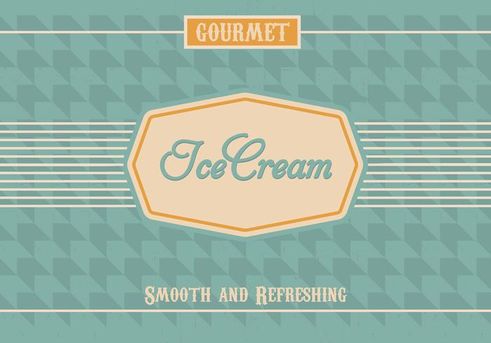 Vintage Ice Cream Vector Background