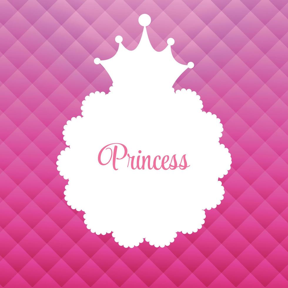 prinsessa bakgrund med krona vektor illustration