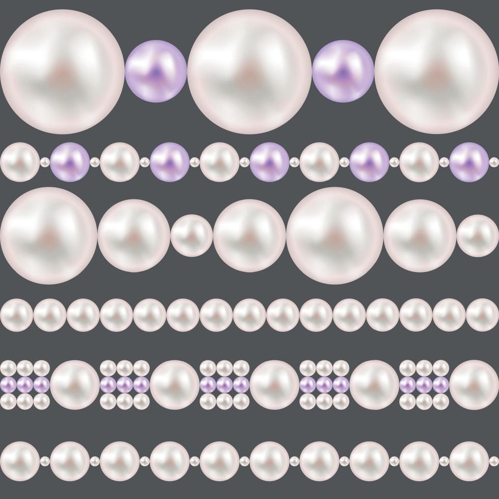 perle realistische grenzen setzen vektorillustration vektor